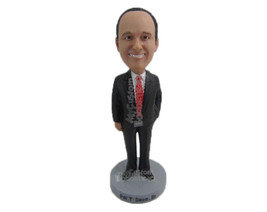 Custom Bobblehead Father Of The Bride In Formal Attire With One Hand In Pocket - - £66.50 GBP