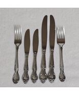 Vintage Lyon Queens Fancy Stainless Flatware 6 pc Set Japan Forks &amp; Knives - $742.36 MXN