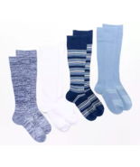 Tommie Copper 4PK UltraTemp UltraGuard Over Calf Socks M Medium Blue Str... - $57.27 CAD
