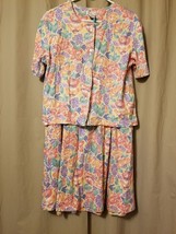 Talbots - 2-PC Floral Skirt Suit Size L      B2 - £22.59 GBP