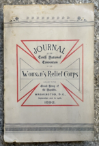 Book National Woman&#39;s Relief Corps 1892 Washington, DC, Journal 10th Con... - £55.09 GBP