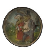 Gentleman Dog Antique Dexterity Bead Game Toy Puzzle Mirror Back Broke** - $21.33