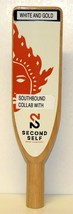 S - Second Self Beer Company - White And Gold - 12&quot; Paddle Draft Beer Tap Handle - £31.86 GBP