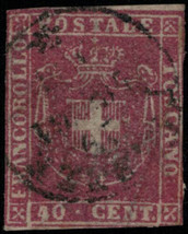 ZAYIX 1860 Tuscany Italy Italian States 21 used 40c rose Coat of Arms 031922-S07 - £211.82 GBP