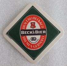 Coaster Becks Bier Beer Germany One Mat Vintage 80s - £10.17 GBP