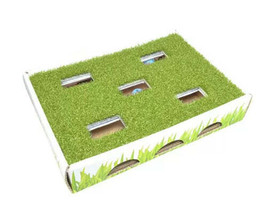 Petstages Grass Patch Hunting Box Cat Toy White, Green 1ea/One Size - £19.06 GBP