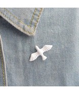 DOVE OF PEACE PIN 1.5&quot; White Enamel Metal Tie Tack Brooch Christian Holy... - €5,14 EUR