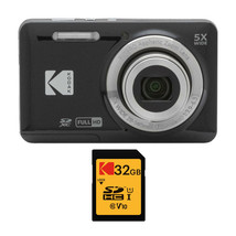 Kodak PIXPRO Friendly Zoom FZ55 Digital Camera Black with 32GB Memory Card - £181.76 GBP