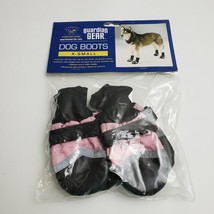 Guardian Gear Dog Boots Black Pink X-Small Up to 2 3/4&quot; Keeps Paws Safe - $29.65