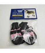 Guardian Gear Dog Boots Black Pink X-Small Up to 2 3/4&quot; Keeps Paws Safe - £23.29 GBP