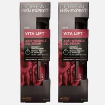 2 Pack Loreal Men Expert Vita Lift Anti Wrinkle Gel Serum 50ml 1.7 oz Each NEW - $44.54