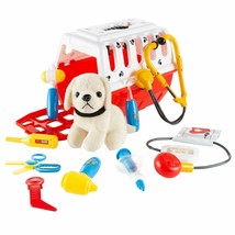 Kids Pet Carrier And Puppy Dog Veterinary Set Pretend Play Animal Doctor - £35.05 GBP