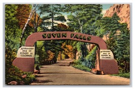 Seven Falls Gateway Colorado Springs Colorado CO Linen Postcard Z2 - £2.33 GBP