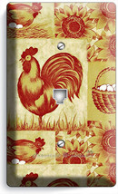 French Farm Rooster Chicken Eggs Basket Phone Telephone Wall Plate Cover Decor - £7.98 GBP