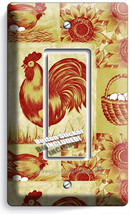 French Farm Rooster Chicken Eggs Basket Single Gfi Light Switch Wall Plate Cover - £7.27 GBP