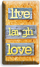 Live Laugh Love Rustic Wood Look Light Simmer Cable Wall Plate Cover Room Decor - £8.16 GBP