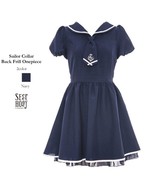 Authentic Sailor Collar Back Frill Onepiece Dress in Navy by Secret Hone... - $2,834.23 MXN