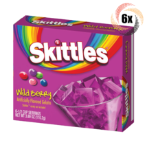 6x Packs Skittles Wild Berry Fat Free Flavored Gelatin | 3.89oz | Fast S... - £18.49 GBP