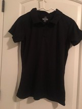 Russell Athletic Men&#39;s Black Polo Shirt Button &amp; Pullover Size Medium - £25.34 GBP