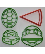 Theme of Teenage Mutant Ninja Turtles TMNT Set Of 4 Cookie Cutters USA P... - $11.99