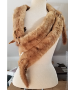 Vintage 1950’s. Pastel Mink Stole Wrap Scarf 4 Furs Full Size w/ Clip - $1,108.89 MXN
