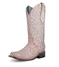 Corral Women&#39;s Glitter Overlay Neon Blacklight Western Boots - Square Toe - £192.78 GBP