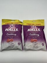 2PK! Halls ECONOMY Pack COOL BERRY Throat Soothing 70 Cough Drops - NEW - $16.73