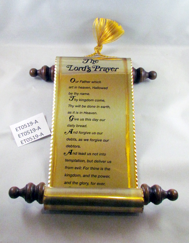 Primary image for Home Interior The Lord's Prayer Metal Wall Scroll in gift box CLEARANCE ET0519-A
