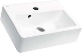 The Cerastyle 001400-U-One Hole Mini Rectangle Ceramic Wall Mounted/Vess... - $165.97