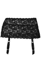 Angelique Women&#39;s Plus Size Floral Lace Nickel Free Adjustable Garter Belt for S - £23.47 GBP