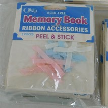 Lot of 5 Memory Book Ribbon Accessories Offray Peel Stick Acid-Free Smal... - £7.70 GBP