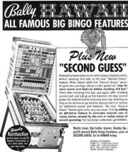 Hawaii Bingo Pinball Flyer Original 1973 Vintage Game NOS Promo 8.5&quot; x 11&quot; - £14.84 GBP