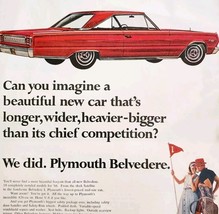 1966 Plymouth Belvedere Advertisement Automobilia Chrysler Corporation HM2M - $570.01 MXN