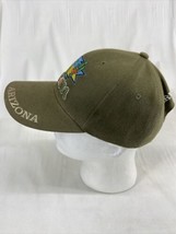 ARIZONA Embroidered Lizard Cactus Green Baseball Cap Hat Adjustable Mens... - $14.11