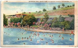 Postcard South Park Swimmimg Pool Allegheny County Pittsburgh Pennsylvania - $14.84