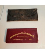 1898 Northwestern Live Stock Commission Co., K.C., MO, pocket ledger w case - $108.49 CAD