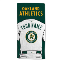 Oakland Athletics OFFICIAL MLB Jersey Personalized Beach Towel - $49.99