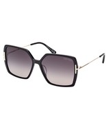 Tom Ford JOANNA 1039 01B Shiny Black / Gray Sunglasses TF1039 01B 59mm - $3,952.86 MXN