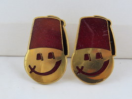 Shirners Cufflinks (VTG) - Happy Faces with Saber Smile - Made in Canada - £46.20 GBP
