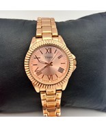 Vivani Rose Gold Stainless Steel 35mm Women’s Watch Working New Battery - $226.04 MXN