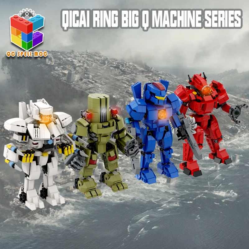Qicai Creative Building Block MOC Pacific Rim Q Robot Dangerous Wanderer Crimson - £23.78 GBP+