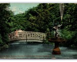 Elizabeth Park Flountain and Bridge Hartford Connecticut CT DB Postcard N24 - $2.92