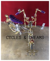 16&quot; CUSTOM LOWRIDER BIKE, ADJUSTABLE SLAMMER, GOLD WHEEL, TWISTED PARTS - $4,504.50