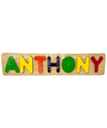 Wooden Name Letters Puzzle ANTHONY - 16 x 4 in. Wooden Puzzle for Kids - £7.61 GBP