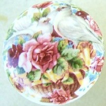Cabinet Knobs Knob w/ Pink Roses Doves Rose Dove Yellow Flower Bird - $5.20