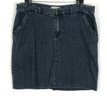 Merona Womens Skirt Size 16 Denim Above Knee Skirt Pockets Belt Loops St... - $14.74