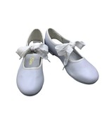 Toddlers Bow Tie White Tap Shoes Tyette Size 6.5 Recital Dance Class Lea... - £19.36 GBP