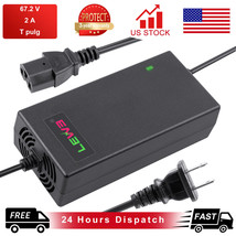67.2V 2A T Plug Charger For 60V Li-Ion Battery Electric Scooter E-Bike Bicycle - £30.29 GBP