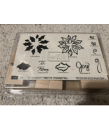 Stampin Up Stamps Pretty POINSETTIA Wood Mounted Christmas NEW Holiday 1... - $573.27 MXN