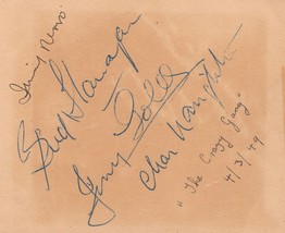 Bud Flanagan The Crazy Gang 1949 4x Hand Signed Autograph s - £17.57 GBP